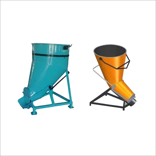 Banana Concrete Bucket - Mild Steel, Blue And Yellow | Manual Control System for Column Concreting