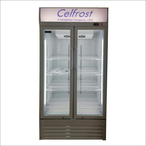 Double Door Upright Showcase Cooler Capacity: 600 Liter/Day