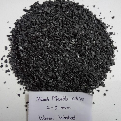 Jet Black Water Washed Crushed Marble Chips For Terrazzo Flooring And Wall Cladding - Size: Size: (1) 1-3 Mm (2) 3-6 Mm (3) 3-6 Mm (4)6-9Mm (5) Customized