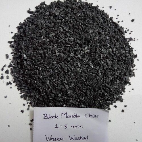 Jet Black Water Washed Crushed Marble Chips For Terrazzo Flooring And Wall Cladding - Size: Size: (1) 1-3 Mm (2) 3-6 Mm (3) 3-6 Mm (4)6-9mm (5) Customized