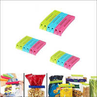 Food Snack Bag Plastic Clip Sealer - Plastic Material, Various Sizes Available, Multiple Colors | Versatile Closure For Snacks And Food Items