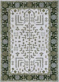 Sufiya Carpet - 100% Pure Wool, 180x120 Cm, Persian Design | Easy To Clean, Fire-resistant, Anti-slip, Hand-tufted Elegance