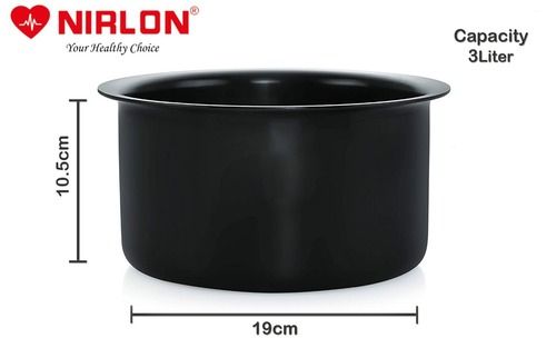 Nirlon Hard Anodised Tope/Cook Pot 19 Cms - Capacity - 3 Liters Warranty: 1 Year