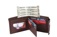Men Dark Brown Genuine PU Wallet
