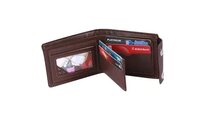 Men Dark Brown Genuine PU Wallet