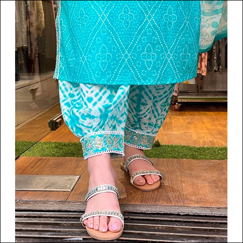 Patiyala Pattern Sky Blue Suit