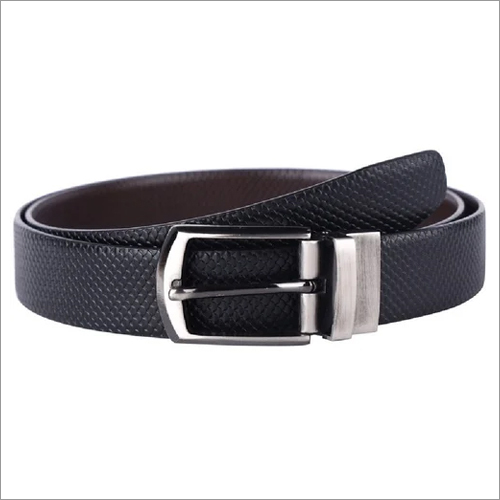 Black Leather Belt - Genuine Leather, Steel Buckle, Black, Designed for Men | Versatile Style for Casual and Formal Wear