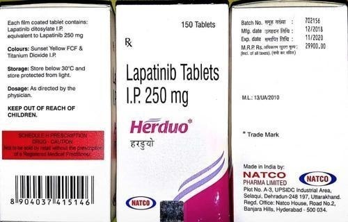 Herduo (Lapatinib Tablets) 250 Mg General Medicines