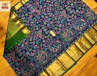 pure soft silk kalamakari saree