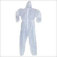 Non Woven Long Sleeve Coverall - Non Woven, Xl, White | Full Sleeves, Unisex, Suitable For Hospital, Clinics, Lab Use