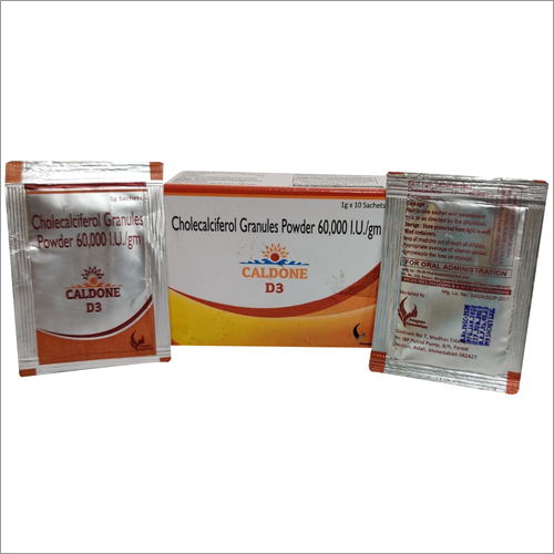 CALDONE-D3 SACHETS (CHOLECALCIFEROL GRANULES POWDER 60000 I.U.)