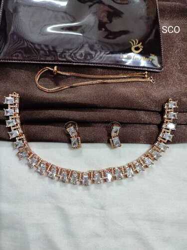American Diamond Heavy Nckelace Set - Gender: Women