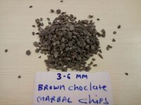 Chocolate brown water washed marble chips for landscaping and terrazzo flooring
