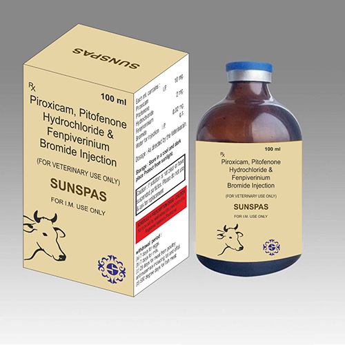 Piroxicam pitofenone and Fenpiverinium veterinary injection