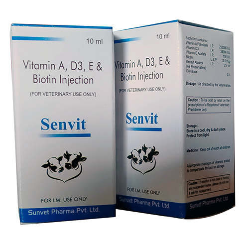 Vitamin A D E and Biotin veterinary Injection in PCD Franchise on monopoly basis