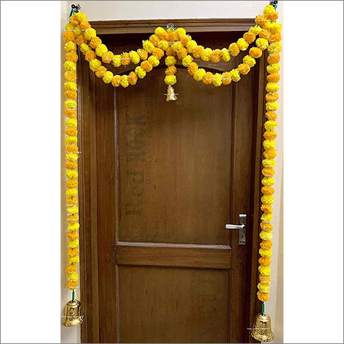 Sphinx Artificial Marigold Fluffy Flower Garlands Door Toran Set Door Hangings Yellow And Light Orange Use: Ceremony Or Party Decoration