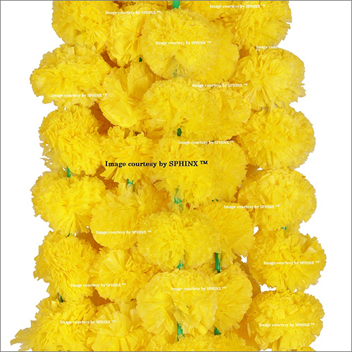 Artificial Marigold Fluffy Yellow Flowers