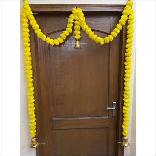 Artificial Marigold Fluffy Yellow Flowers  Door Toran Set Door Hangings