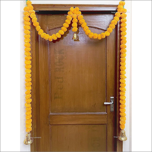 Artificial Marigold Fluffy Flowers Single Line - Size: 152 Cm