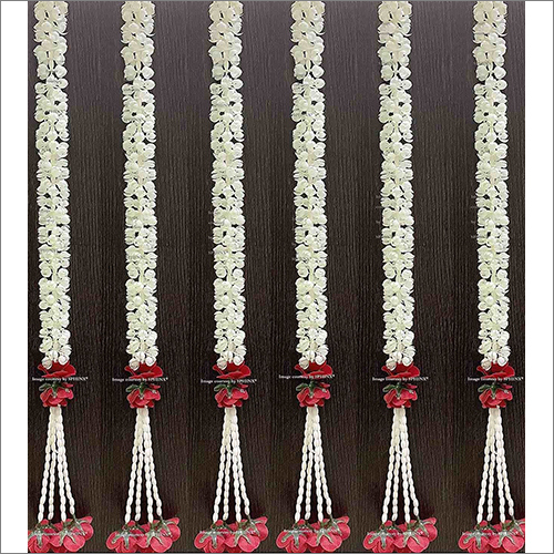 Sphinx Artificial Jasmine Buds And Clustered Rose Strings (Off-white And Red) Approx 2.5 Ft