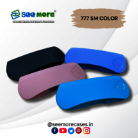 Designer Spectacles Case - Plastic Material, Multicolor Design, Button Closure , Smooth Surface Handling For Easy Use