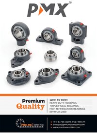 Pillow Block Bearings - Chrome Steel, 12 To 75 Mm Bore Size, Grey Color | Triple Seal, Industrial Usage, 0.500 To 8 Kg Weight