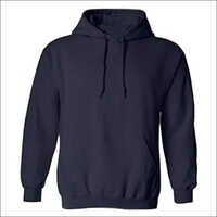 Fleece Hoodie - Cotton Wool, Full Sleeves, Navy Blue | Quick Dry, Water-resistant, Double Pockets, Designed For Winter