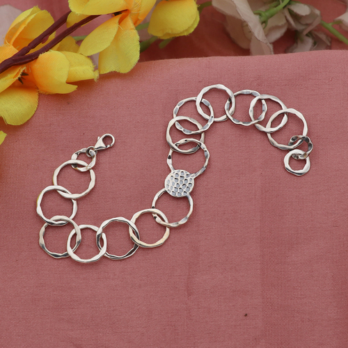 Silipada Hammered Link Bracelet