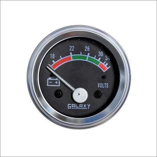 Silver Industrial Volt Meter