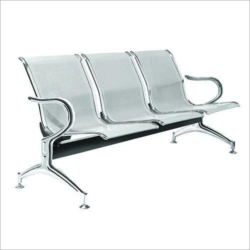 Silver Three Seater Waiting Chair