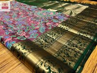 pure kalamakari silk saree kanchipuram