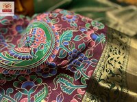 pure kalamakari silk saree kanchipuram