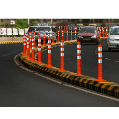 Spring Post - Plastic Material, Red Color | Direction Sign, Manual Function, No Power Needed, Ideal for Industry, Hospital, and Commercial Usage