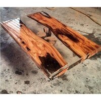 Fixed Edge Epoxy Table Top - Customizable Size, Scratch-resistant, Polished Finish | Best In Class Appearance, Suitable For All Climates, Perfect For Home And Outdoor Decoration