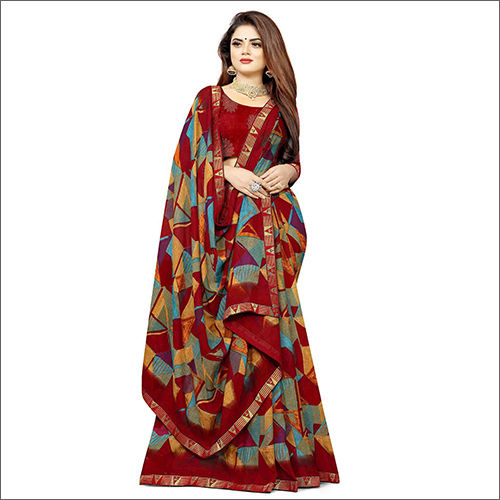 Full Lace Reniyal Saree - Color: Multicolor