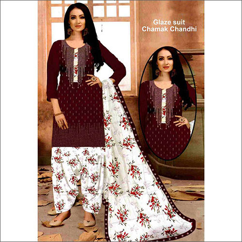 Chamak Chandhi Glaze Rayon Suit