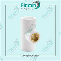Upvc Reducer Brass Tee - 3/4" X 1/2", 1" X 1/2", 1" X 3/4" | 100% Lead-free, Weather Resistant, Better Flexural Strength, Ivory White