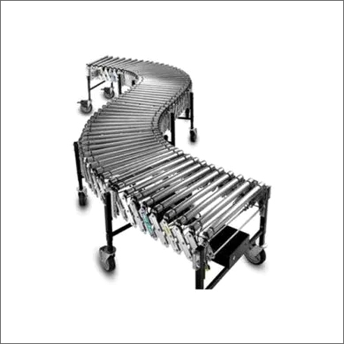 Silver Stainless Steel Roller Conveyor