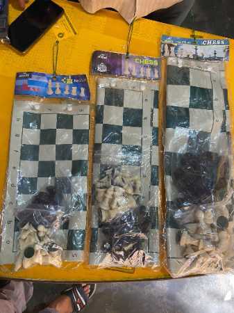 Pvc Chess - PVC Material, 16 Inch and 24 Inch Sizes | Black & White Color, Indoor Board Game, Educational Theme