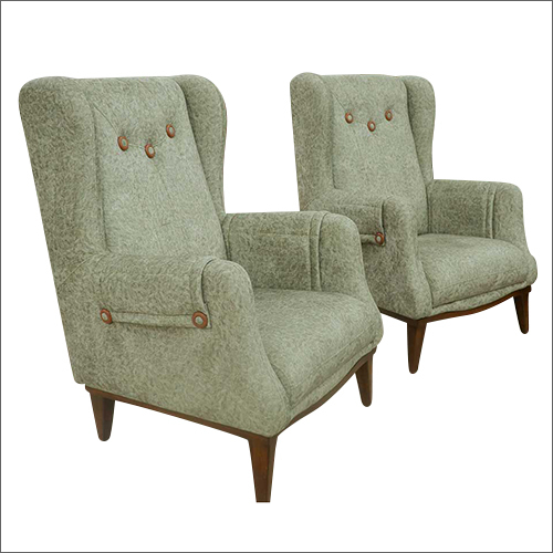 Wood High Back Couch