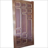 Wooden Panel Door - Fire Retardant & Heat Resistant, Modern Design For Exterior Use - Customizable Sizes, Polished Brown Finish