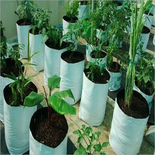 Cylindrical White Agriculture Grow Bag