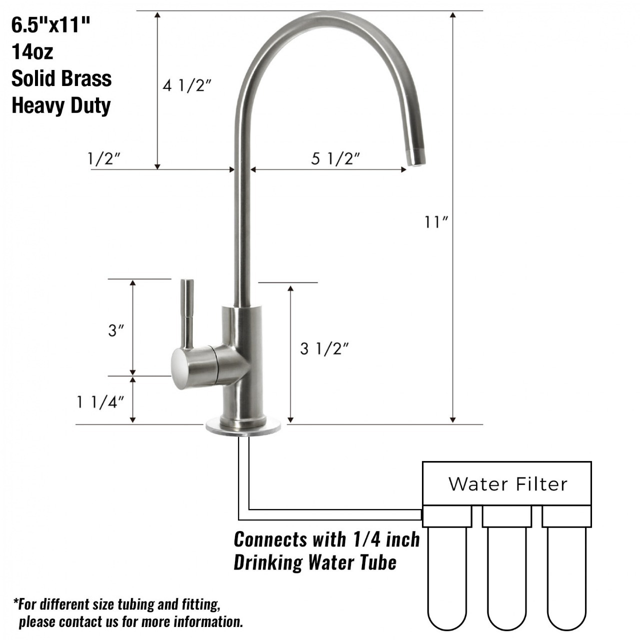 RO faucet stainless stell heavy duty