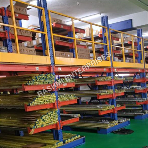 Cantilever Storage Racks - Color: Blue And Yellow