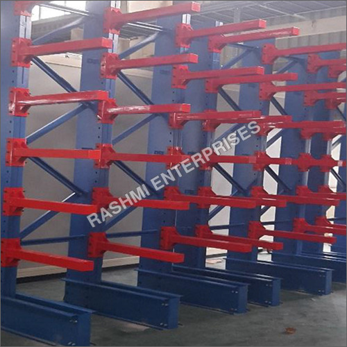 Cantilever Pipe Storage Rack - Color: Blue And Red