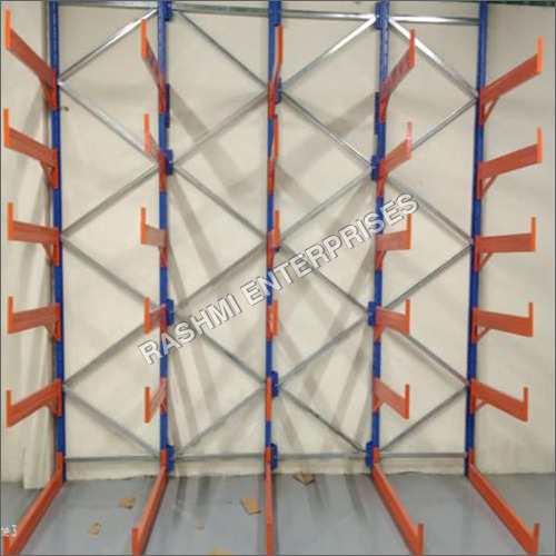 Warehouse Cantilever Storage Rack - Color: Blue & Orange