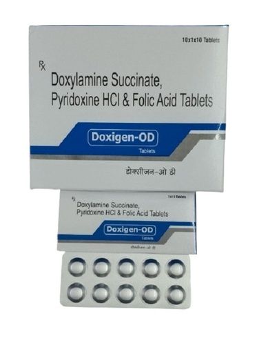 Doxylamine Succinate Pyridoxine Hydrochloride And Folic Acid Tablet