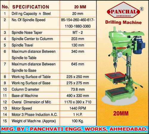 Geared Pillar Drilling Machine