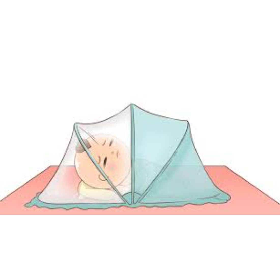 baby mosquito net pink cotton