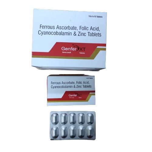 Ferrous Ascorbate 100mg Folic Acid Zinc (Genfer-XT)